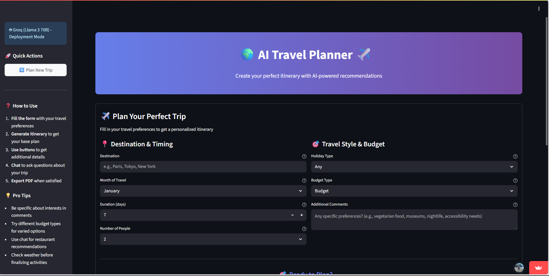 Multi-Agent Travel Itinerary Planner